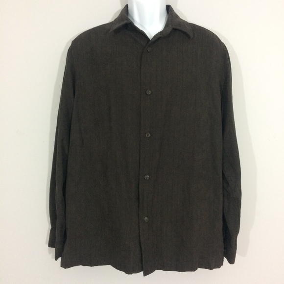 Axcess Other - Axcess Mens M Dark Brown Button Down Long Sleeve